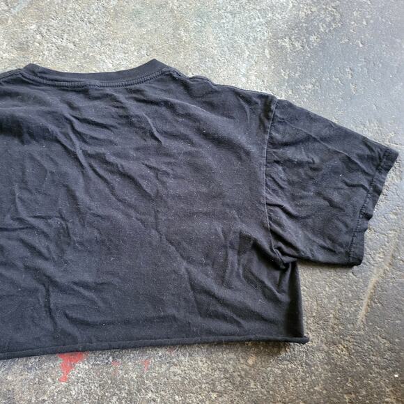 Cobra Kai Cropped T Shirt Size L Black Snake Summer Y2K Beach Gym Workout - Picture 6 of 9